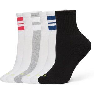 Women's Fresh Stripe 6 Pair Pack  Winter Soft Warm Thick Cold Mini Crew Socks